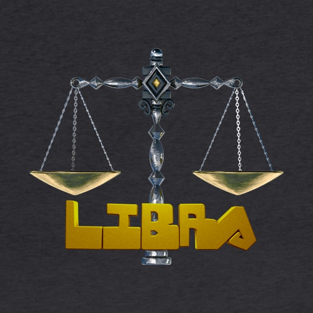 Front and Back 3D Libra Scales by NochTec